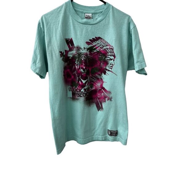 Hustle Gang Short Sleeve T-Shirt "Block by Block " Men's size M - Picture 3 of 7